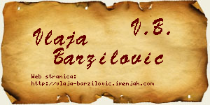 Vlaja Barzilović vizit kartica